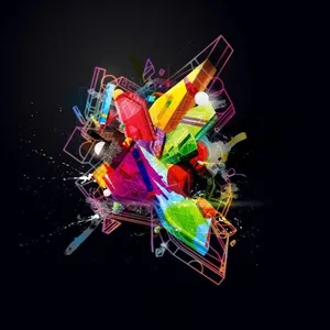 Trippy Dark Aesthetic Shapes Wallpaper