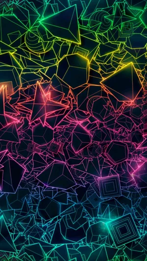 Trippy Phone Shapes Wallpaper