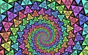 Trippy Triangles In Spiral Wallpaper
