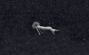 Trippy Woman In Space Wallpaper