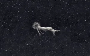 Trippy Woman In Space Wallpaper