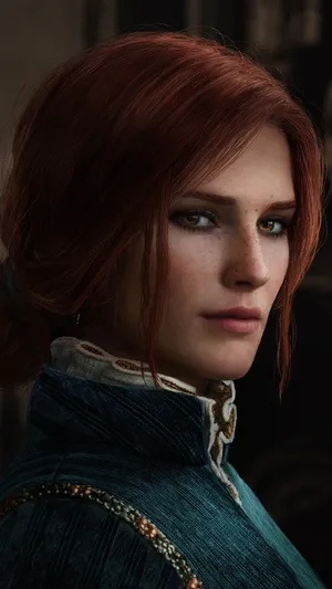 Triss Merigold The Witcher Portrait Wallpaper