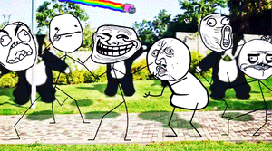 Troll Face Celebrating Wallpaper