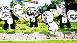 Troll Face Celebrating Wallpaper