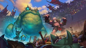 Troll Standing Atop Fallen Enemies Hearthstone Desktop Wallpaper