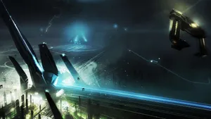 Tron Legacy Spaceport 4k Wallpaper