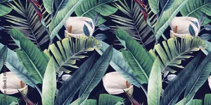 Tropical Aesthetic Palm Leaves Wallpaper