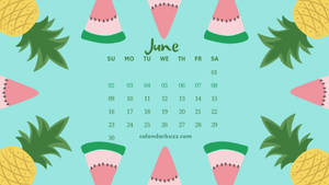Tropical Fruits In June Calendar Wallpaper