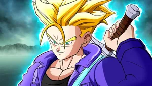 Trunks Unsheathing Sword Wallpaper