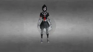 Tsuki Fortnite Black Uniform Wallpaper