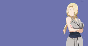 Tsunade Blue Minimalist Wallpaper