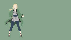 Tsunade Green Minimalist Wallpaper