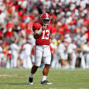 Tua Tagovailoa In Red Wallpaper