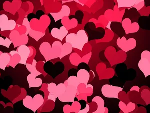 Tumblr Valentines Day Red Heart Shades Patterns Wallpaper