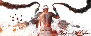 Tupac Shakur Gun Art Wallpaper