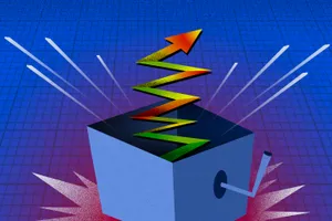 Turbulent Stock Market 2d Illustration Wallpaper