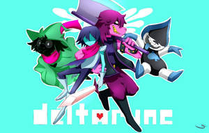 Turquoise Deltarune Characters Wallpaper