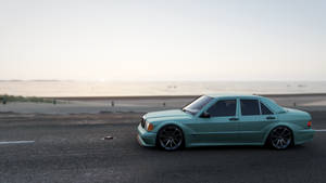 Turquoise Low Car Wallpaper
