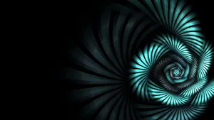 Turquoise Vortex Tunnel Wallpaper