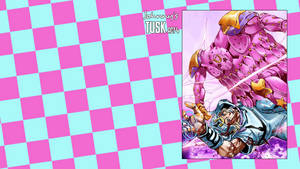 Tusk Act 4 Johnny Joestar Checkered Wallpaper