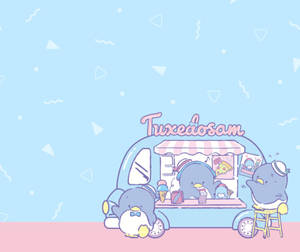 Tuxedo Sam Ice Cream Truck Wallpaper