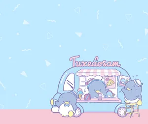 Tuxedo Sam Ice Cream Truck Wallpaper