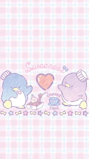 Tuxedo Sam Sweet Coffee Time Wallpaper