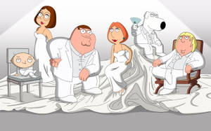 Tv 4k Family Guy Characters White Aesthetic Wallpaper