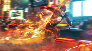 Tv 4k The Flash Orange Aesthetic Speed Force Wallpaper