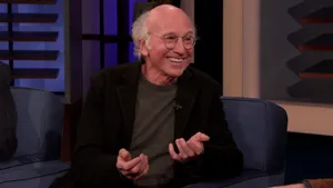 Tv Industry Icon Larry David In Thought Wallpaper