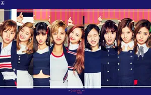 Twice Blue School Uniforms Wallpaper