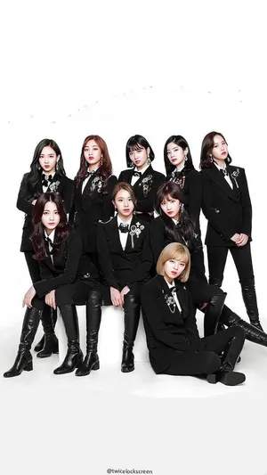 Twice In Black Suit Wallpaper
