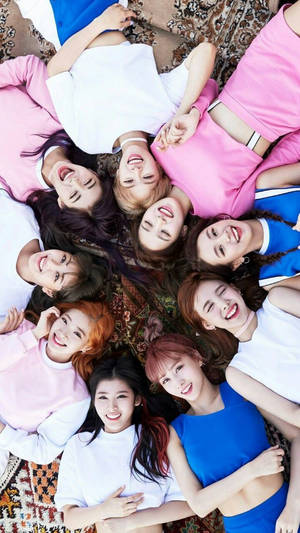 Twice Lying In Circle Wallpaper