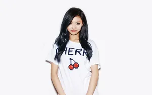 Twice Tzuyu In White Wallpaper