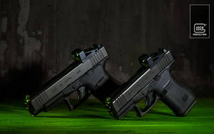 Two Classic Glock Hand Guns Wallpaper