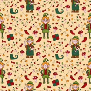 Two Happy Christmas Elves Ready For The Holidays. Wallpaper