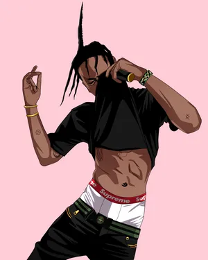 Two Hip Hop Cartoon Rappers Showing Off Their Swag Wallpaper