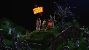 Two Persons In Cemetery Wallpaper