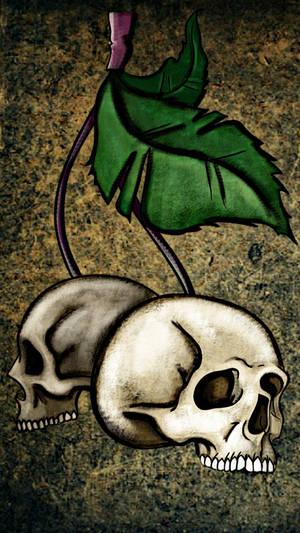 Two Tengkorak Leaves Art Wallpaper