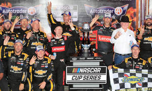 Tyler Reddick With Team Wallpaper