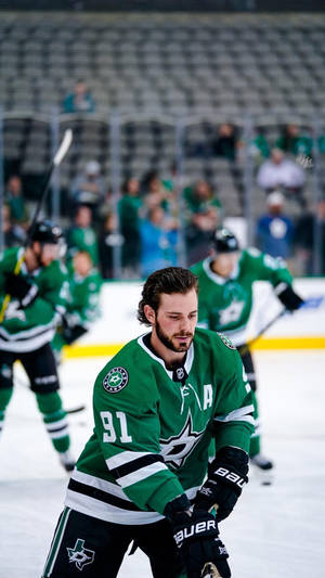 Tyler Seguin Dallas Stars Ice Hockey Puck Wallpaper