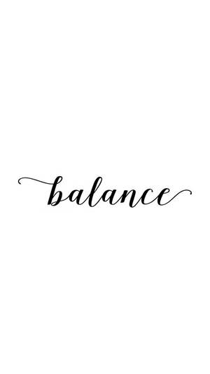 Typography Of Balance White Plain Wallpaper