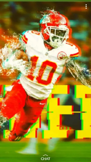 Tyreek Hill Kansas City Chiefs Jersey Number 10 Wallpaper