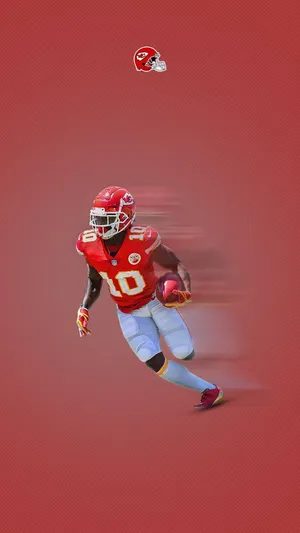 Tyreek Hill Red Background Wallpaper