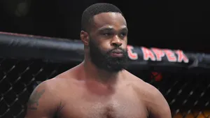 Tyron Woodley In Octagon Wallpaper