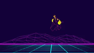 Ubuntu Disco Dingo Neon Terrain Wallpaper