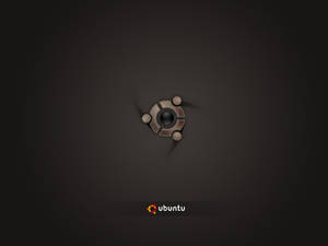 Ubuntu Linux Os Metallic Brown Wallpaper