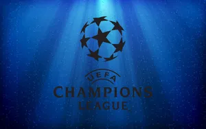 Uefa Champions League In Blue Rain Drop Wallpaper
