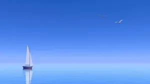 Ultra Hd Sailboat At Sea Laptop Wallpaper