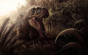 Ultra Hd Vicious T-rex Dinosaur Wallpaper